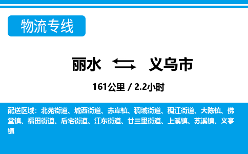 麗水到義烏市物流專線-麗水至義烏市貨運公司